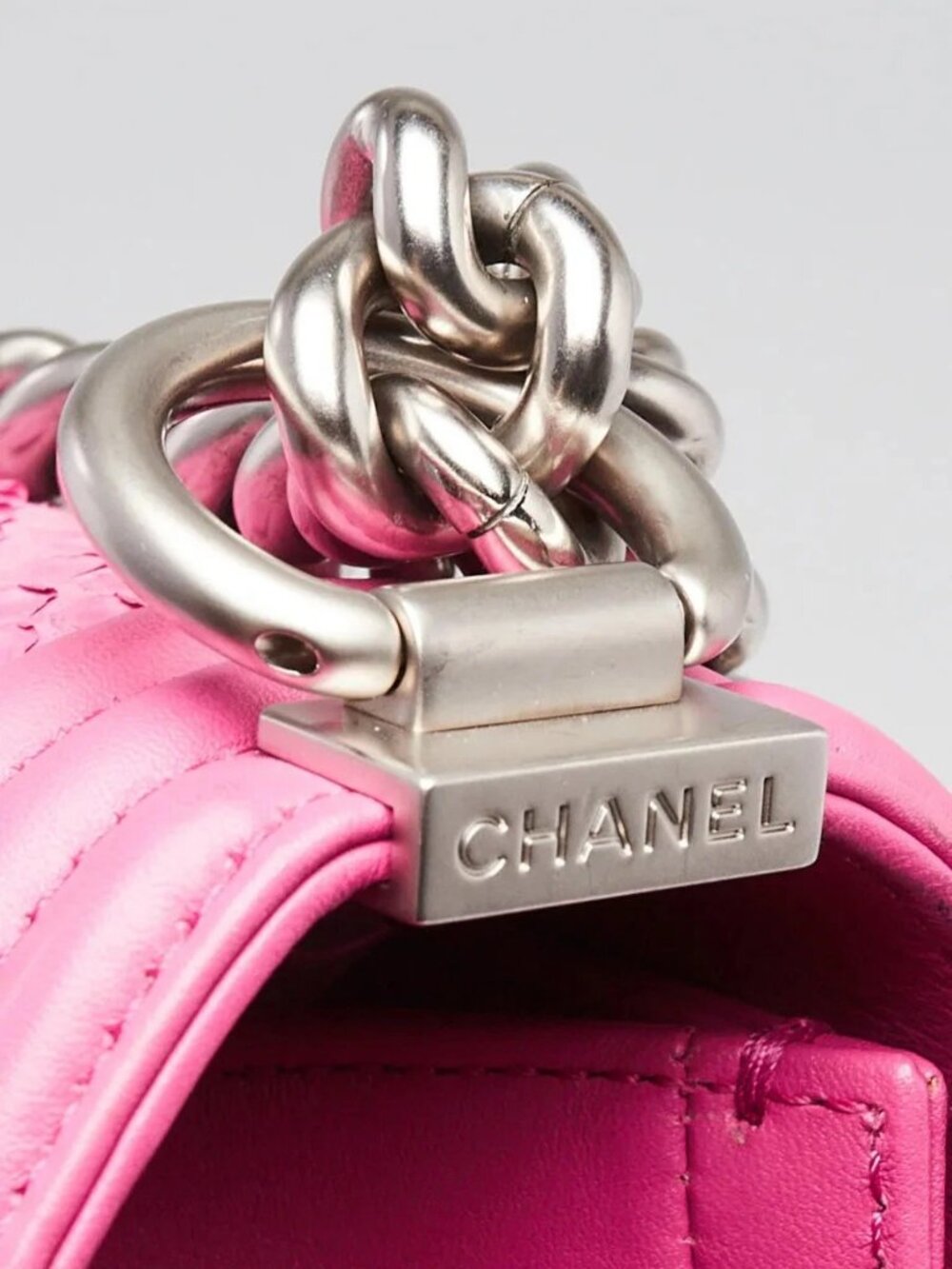 Chanel Pink Python Medium Boy Bag - Picture 5 of 11